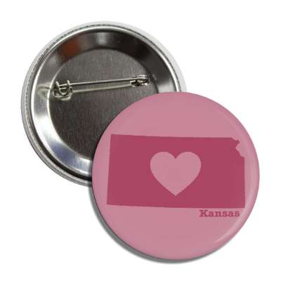 kansas state heart silhouette button