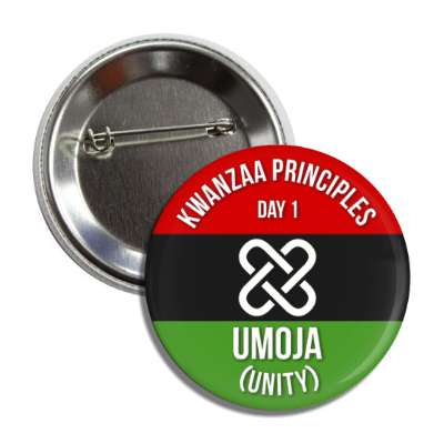 kwanzaa principles day 1 umoja unity red black green button