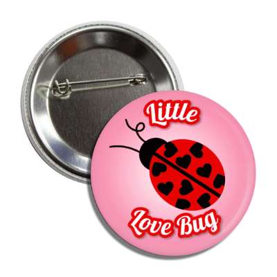 little love bug single ladybug button