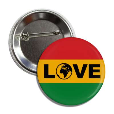 love africa globe red yellow green black history button