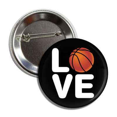 love basketball black button