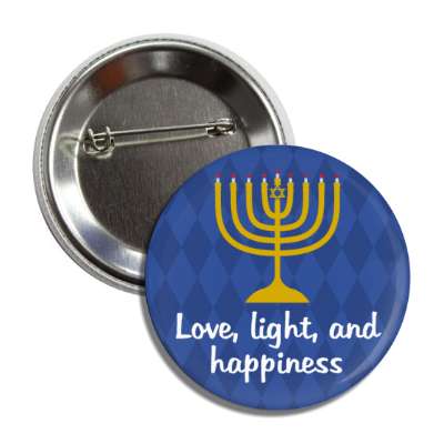 love light and happiness menorah button