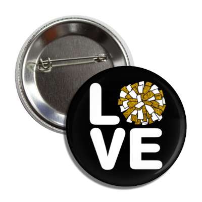 love pom pom cheer stack black button