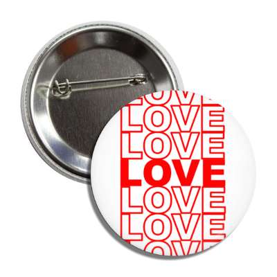 love shopping bag style logo button