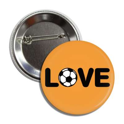 love soccer soccerball button