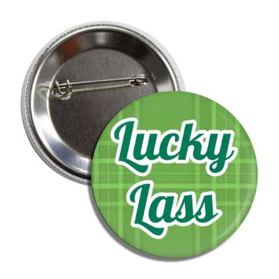 lucky lass irish plaid button