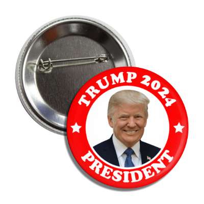 maga red trump 2024 president stars button