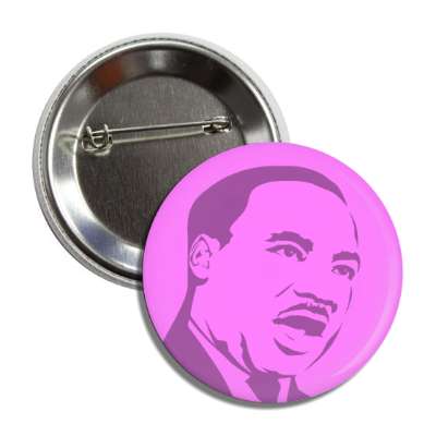 martin luther king jr line art bright magenta button