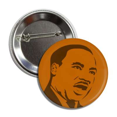 martin luther king jr line art brown button