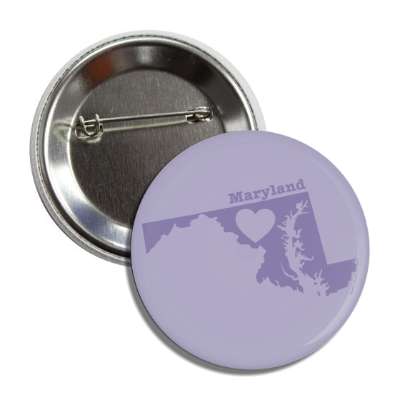 maryland state heart silhouette button