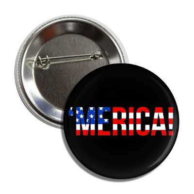 merica america shorthand us flag patriotic black button