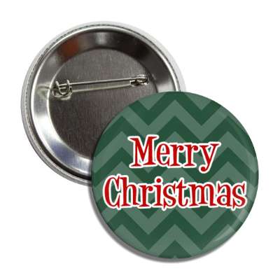 merry christmas retro chevron red green button