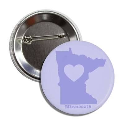 minnesota state heart silhouette button