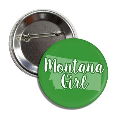 montana girl us state shape button