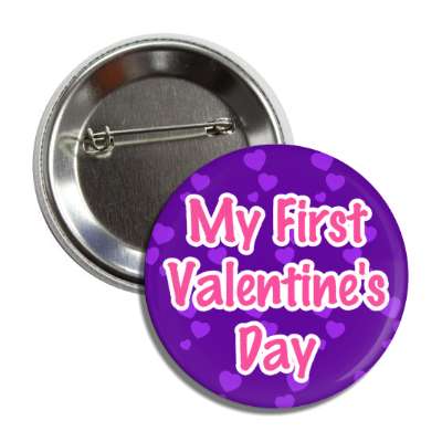 my first valentines day button