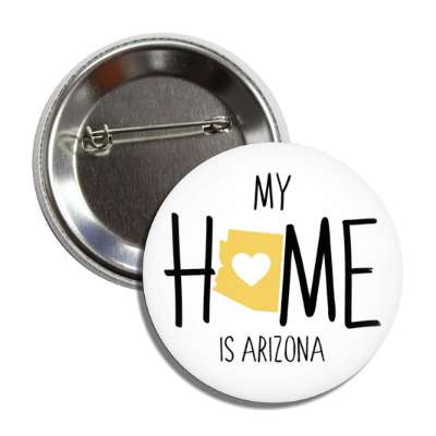 my home is arizona state shape heart love button