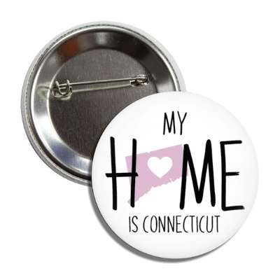 my home is connecticut state shape heart love button
