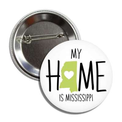 my home is mississippi state shape heart love button