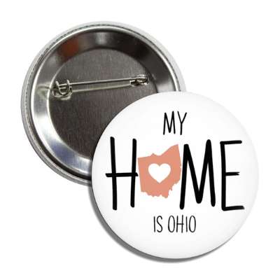 my home is ohio state shape heart love button