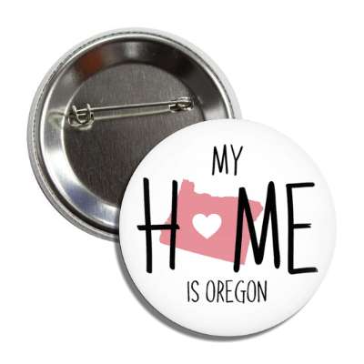 my home is oregon state shape heart love button