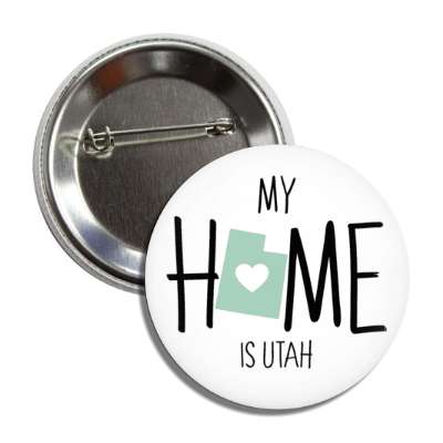 my home is utah state shape heart love button
