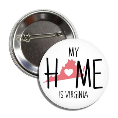 my home is virginia state shape heart love button