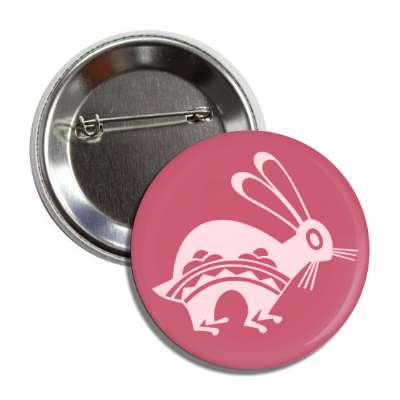 native american spiritual rabbit bunny button