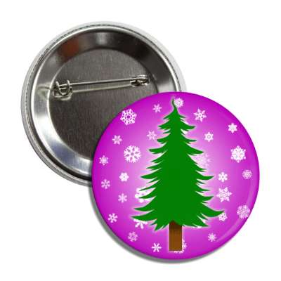 natural christmas tree pine snow flakes purple button