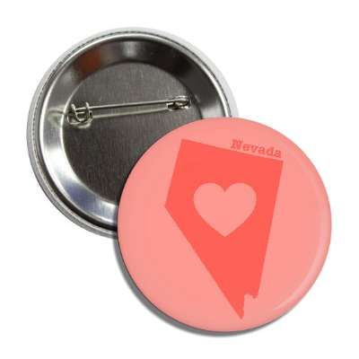 nevada state heart silhouette button