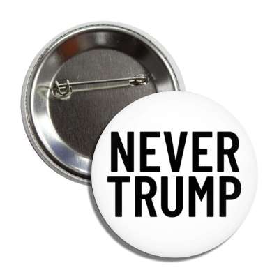 never trump white black button