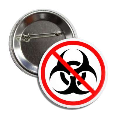 no biohazard symbol red slash button
