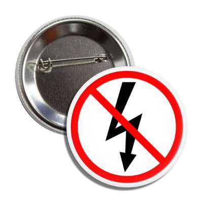 no electricity warning symbol red slash button