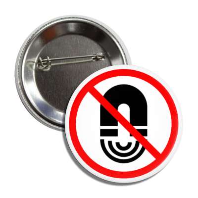 no magnet symbol red slash button