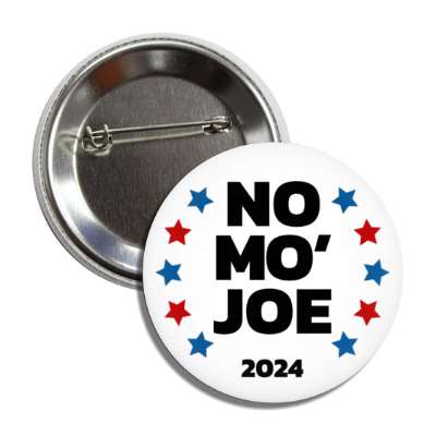 no mo joe 2024 red white blue stars button