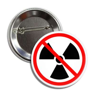 no radiation radioactive symbol red slash button