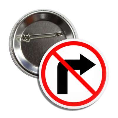 no turn right arrow symbol red slash button