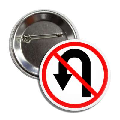 no u turn arrow symbol red slash button