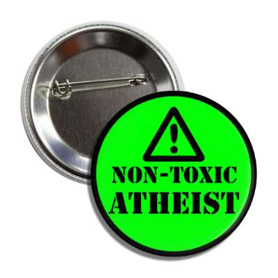 non toxic atheist warning symbol button
