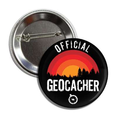 official geocacher forest compass symbol button