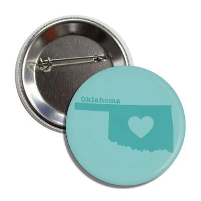 oklahoma state heart silhouette button