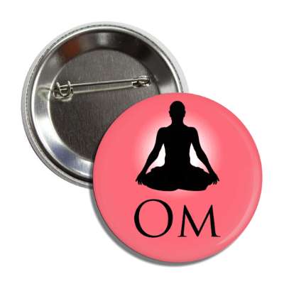 om sacred symbol meditation silhouette button