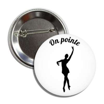 on pointe dancer silhouette button