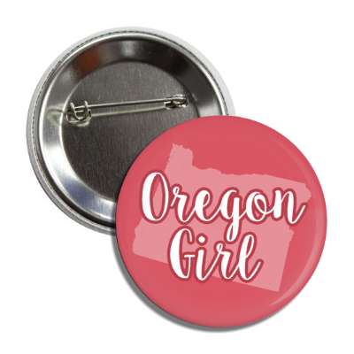 oregon girl us state shape button