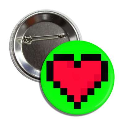 pixel heart green button