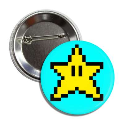 pixel mario star aqua button