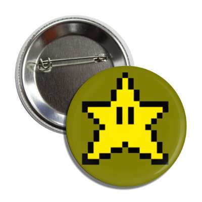 pixel mario star dark yellow button