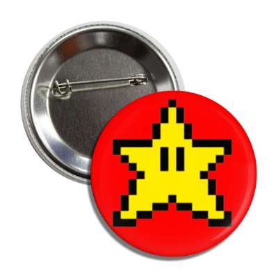 pixel mario star red button