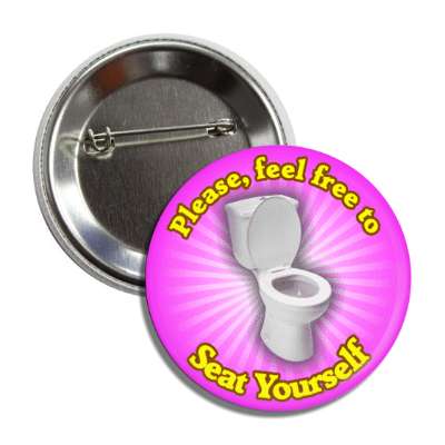please feel free to seat yourself toilet burst purple button