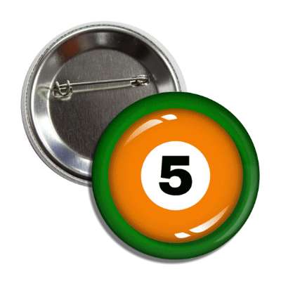 pool ball five orange button