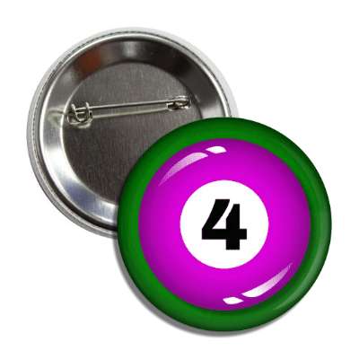 pool ball four violet button